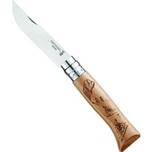 Opinel Inox No 08 Alpine Bisiklet Desenli Paslanmaz Çelik Çakı