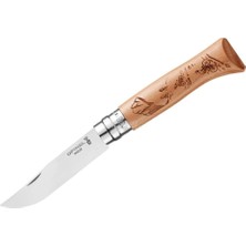 Opinel Inox No 08 Alpine Bisiklet Desenli Paslanmaz Çelik Çakı