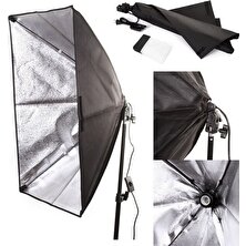 Fototek 50 x 70 cm Softbox Tek Duylu Sürekli Işık Seti Softbox 2 M Ayak