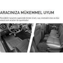 Promats Chevrolet Captiva Siyah Renk Profesyonel 3D Havuzlu Paspas 5 Parça