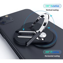 Microcase 3in1 Yapışkan Yüzük Tutucu Araç Içi Telefon Tutucu AL2439 - Kırmızı