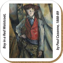 Pictor Gift Hediyelik Metal Mantar Tabanlı Paul Cezanne 4'lü Bardak Altlığı Seti