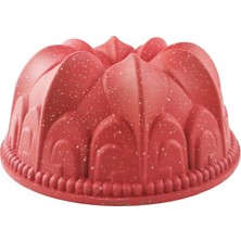 Vadi Taç Fıırın Döküm  Kek Kalıbı Taç Dilimli Kek Kalıbı Kırmızı