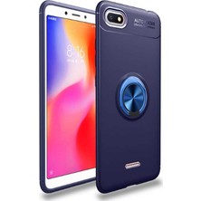 Tekno Grup Xiaomi Redmi 6A Kılıf Ultra Korumalı Yüzüklü Manyetik Ravel Silikon Lacivert