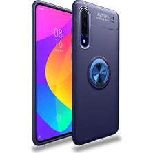 Tekno Grup Huawei P Smart Pro 2019 Kılıf Ultra Korumalı Yüzüklü Manyetik Ravel Silikon Lacivert + Cam Ekran Koruyucu