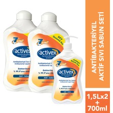 Activex Antibakteriyel Sıvı Sabun Aktif 1.5 lt & 1.5 lt & 700 ml