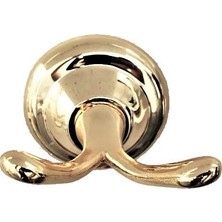 Lider Dicle Gold Banyo Aksesuarı Sarı Altın Renk Ikili Askılık