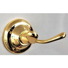 Lider Dicle Gold Banyo Aksesuarı Sarı Altın Renk Ikili Askılık