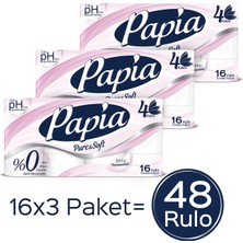 Papia Pure & Soft Tuvalet Kağıdı 48 Rulo