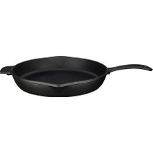 Lava Döküm Yuvarlak Kızartma Tavası 28 cm Siyah