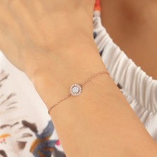 Azuris 925 Ayar Gümüş Tektaş Bileklik