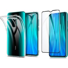 Kılıfist Xiaomi Redmi Note 8 Pro Kılıf Şeffaf Silikon Kamera Koruma + 6d Nano Cam
