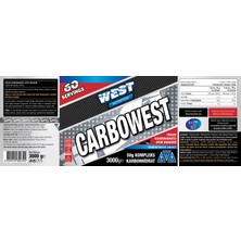 West Nutrition Carbowest Karbonhidrat Tozu 60 Servis Çikolata Aromalı 3000 gr