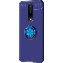 Case Street Xiaomi Redmi K30 Kılıf Ravel Silikon Yüzüklü Mıknatıslı Lacivert