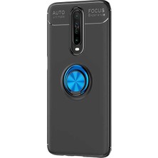 Case Street Xiaomi Redmi K30 Kılıf Ravel Silikon Yüzüklü Mıknatıslı Mavi