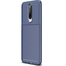 Case Street Xiaomi Redmi K30 Kılıf Negro Karbon Dizayn Silikon Lacivert