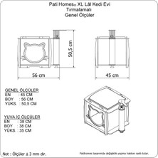 Pati Homes XL Lal Kedi Evi - Kedi Tırmalaması