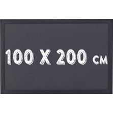 Chalky 100x200 cm Kara Tahta Siyah Çerçeveli - Tebeşir Yazı Tahtası - Siyah