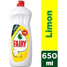 Fairy Sıvı Bulaşık Deterjanı Limon 650 ml x 5 Adet