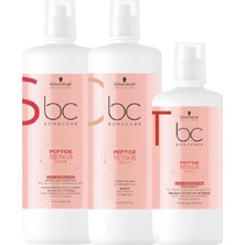 Bonacure Peptide Acil Kurtarma Derin Besleme Micellar Şampuan 1000ML+Krem 1000ML+Deep Kür Maske 750ML
