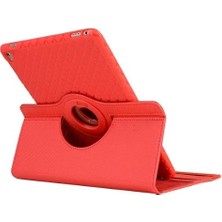 Fujimax Apple iPad Air 1. Nesil A1474 A1475 A1476 2in1 Silikonlu 360 Derece Döner Tablet Kılıf Kırmızı