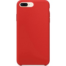 Gpack Apple iPhone 7 Plus Kılıf Lansman Görünüm Silinebilir Silikon Kırmızı