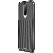 Gpack Xiaomi Redmi K30 Kılıf Negro Karbon Dizayn Silikon Siyah