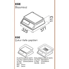 Tem Ege-Lcd Çukur Kefeli Çift Akülü Pazar Terazisi 15 kg - 2 gr