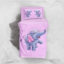 Monohome Purple Elephant 3D Bebek Nevresim Takımı