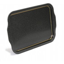 Evle Desenli Metal Tepsi  Dikdörtgen 21,5 x 31,6,5 Cm