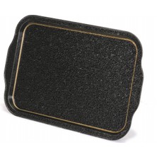 Evle Desenli Metal Tepsi  Dikdörtgen 21,5 x 31,6,5 Cm
