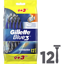 Gillette Blue3 Tıraş Bıçağı 12'li Poşet