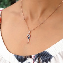 Azuris 925 Ayar Gümüş Deniz Atı Nazar Kolye