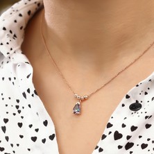 Azuris 925 Ayar Gümüş Dorika Toplu Mistik Damla  Kolye