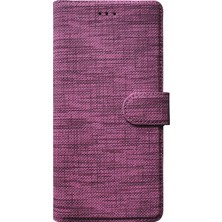 Microsonic Samsung Galaxy A30 Kılıf Fabric Book Wallet Mor