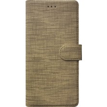 Microsonic Samsung Galaxy A70 Kılıf Fabric Book Wallet Gold