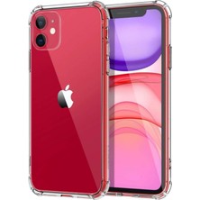 Guesche Apple iPhone 11 Şeffaf Airbag Antishock Silikon Kılıf + Nano Glass Ekran Koruyucu