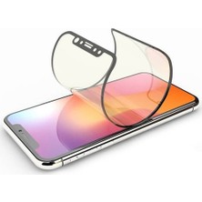 Guesche Apple iPhone 11 Pro Max Şeffaf Airbag Antishock Silikon Kılıf + Tam Kaplayan Mat 5D Seramik Ekran Koruyucu Esnek Cam