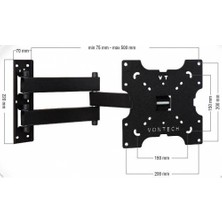 Vontech Vt 322 Hcl Pro 22" - 42" Lcd/led Tv Hareketli Askı Aparatı