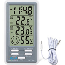 Life Net Medikal DC803 Dijital Termometre Isı Nem Ölçer Sıcaklık Iç Dış Mekan