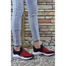 Riccon Siyah Kırmızı Erkek Sneaker
