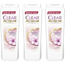 Clear Kadınlara Özel Yumuşak Parlak Kiraz Çiçeği Şampuan 600 ml 3 Adet