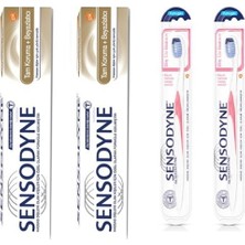 Sensodyne Tam Koruma ve  Diş Macunu 50 ml x 2 + Sensodyne Diş Eti Bakımı Yumuşak Diş Fırçası x 2