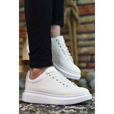 Riccon 3D Baskılı Beyaz Erkek Sneaker