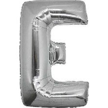 White Süs Folyo Balon Harf E Gümüş 16" 40 cm