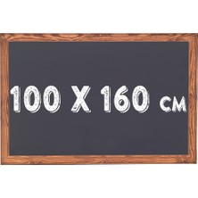 Chalky Kara Tahta Ahşap Çerçeveli Tebeşir Yazı Tahtası 100 x 160 cm Siyah
