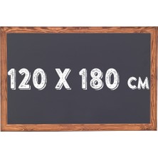 Chalky Kara Tahta Ahşap Çerçeveli Tebeşir Yazı Tahtası 120 x 180 cm Siyah