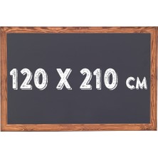 Chalky Kara Tahta Ahşap Çerçeveli Tebeşir Yazı Tahtası 120 x 210 cm Siyah