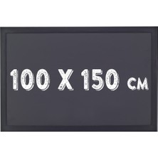 Chalky Kara Tahta Siyah Çerçeveli Tebeşir Yazı Tahtası 100 x 150 cm Siyah