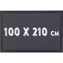 Chalky Kara Tahta Siyah Çerçeveli Tebeşir Yazı Tahtası 100 x 210 cm Siyah
